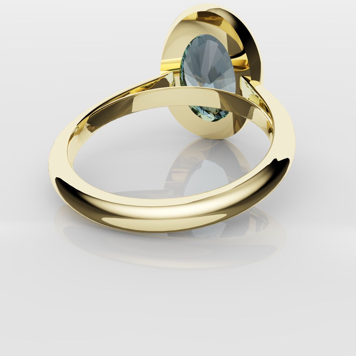 Unique Solitaire Aquamarine Engagement Ring