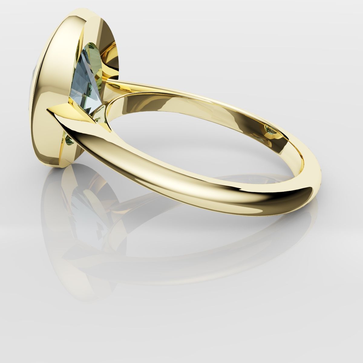 Unique Solitaire Aquamarine Engagement Ring