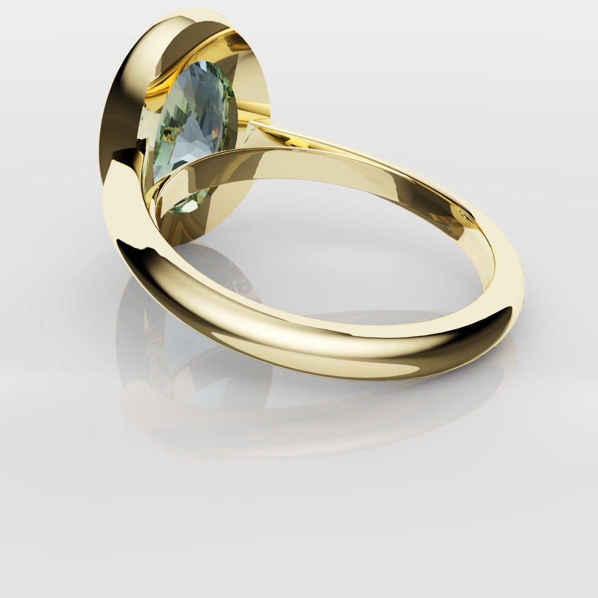 Unique Solitaire Aquamarine Engagement Ring