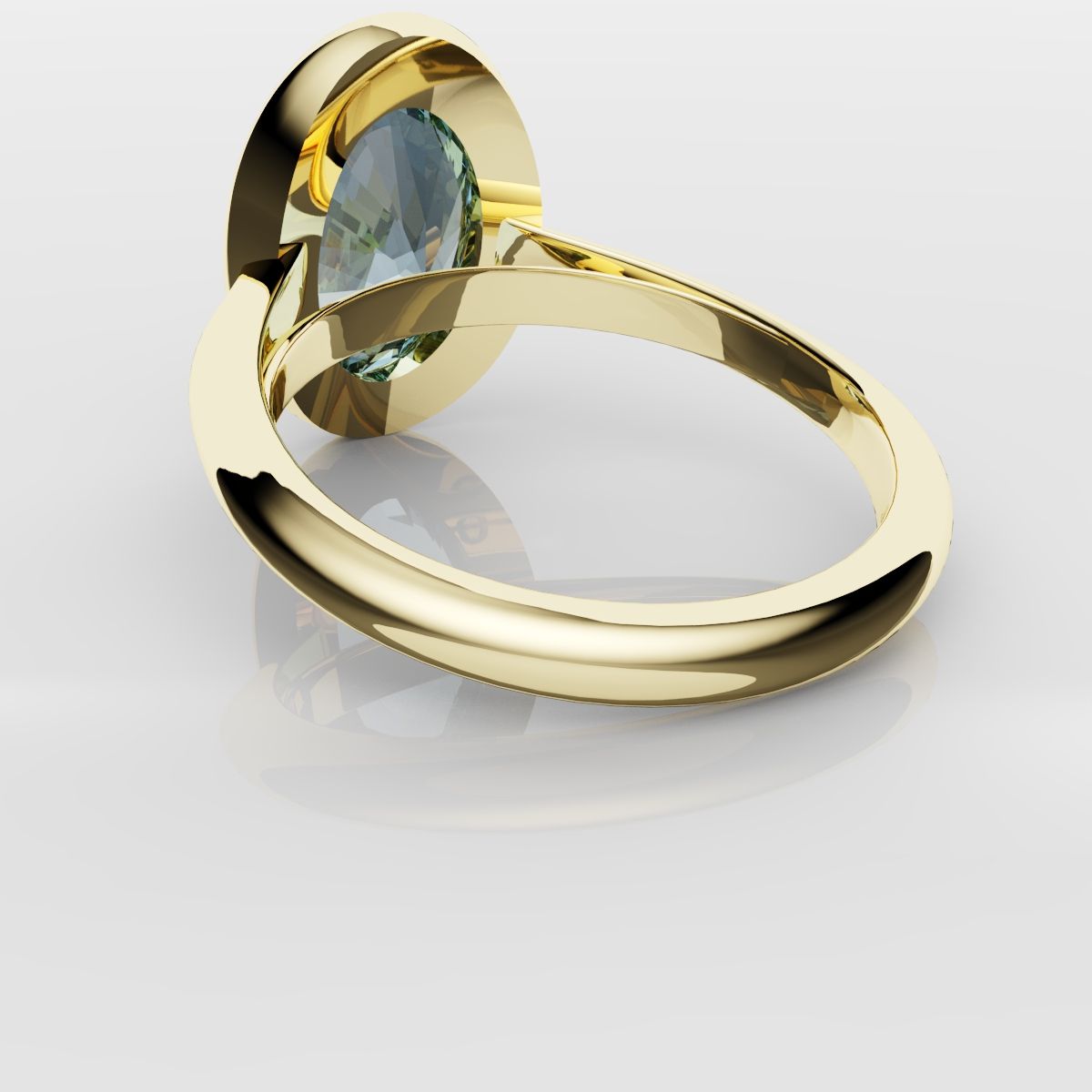Unique Solitaire Aquamarine Engagement Ring