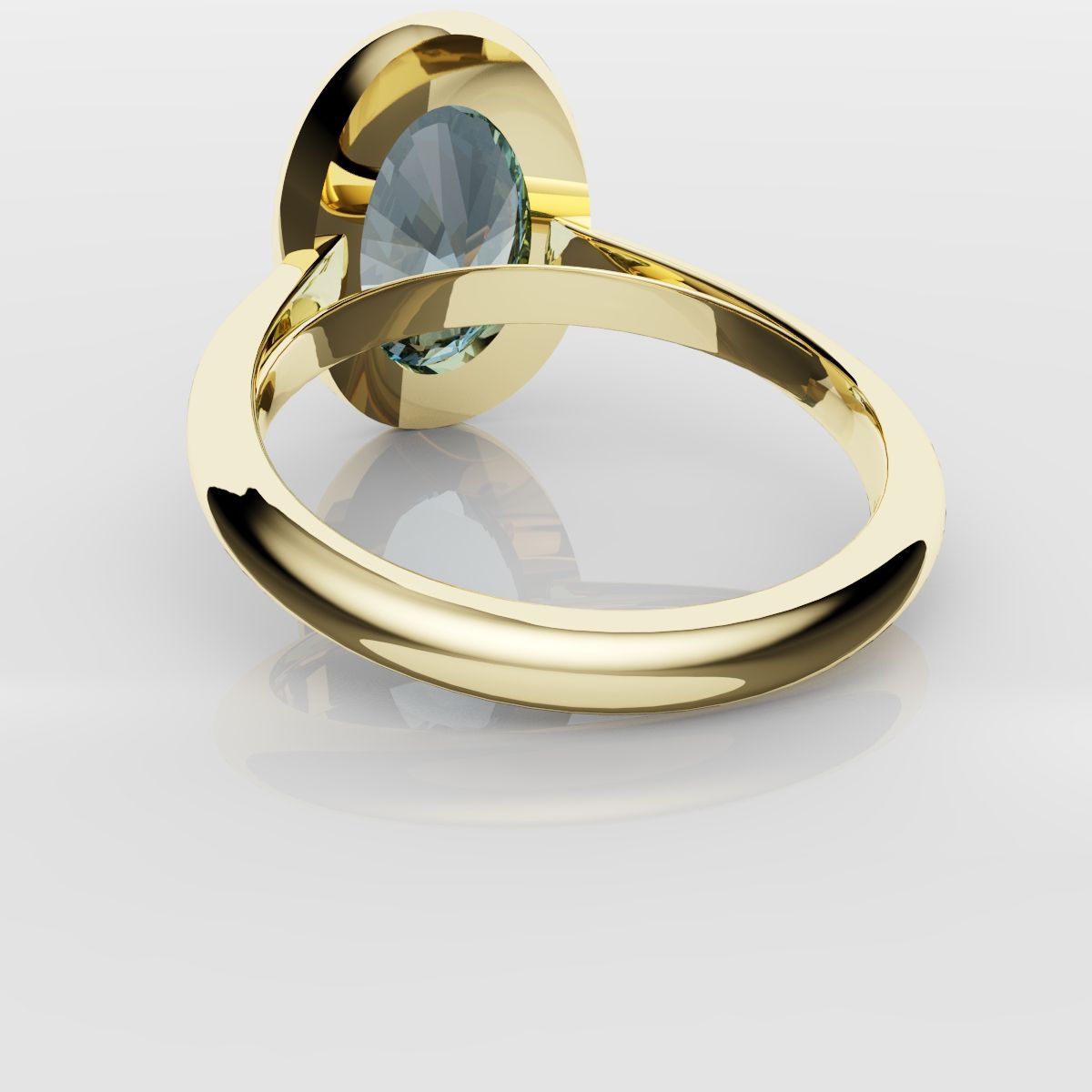 Unique Solitaire Aquamarine Engagement Ring