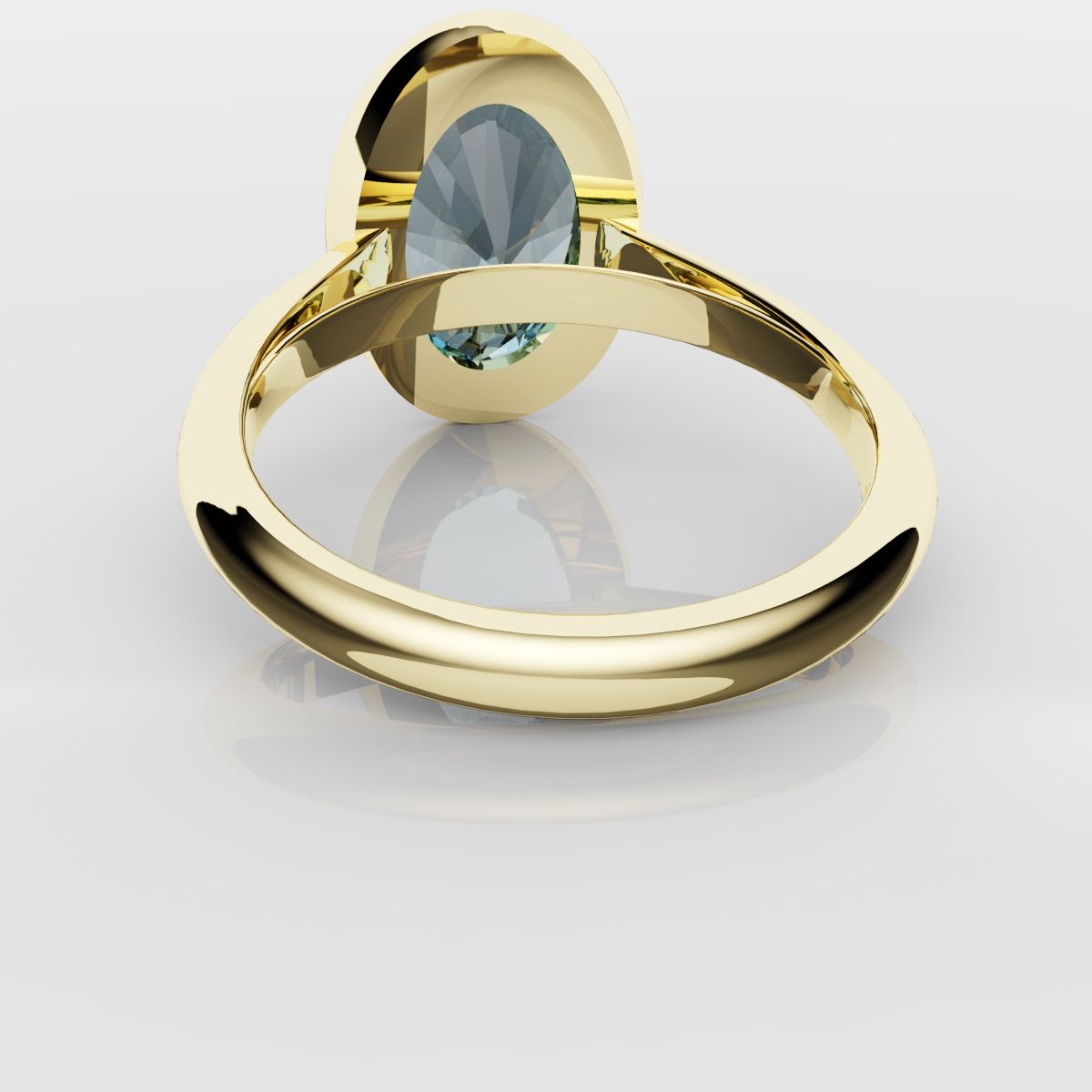 Unique Solitaire Aquamarine Engagement Ring