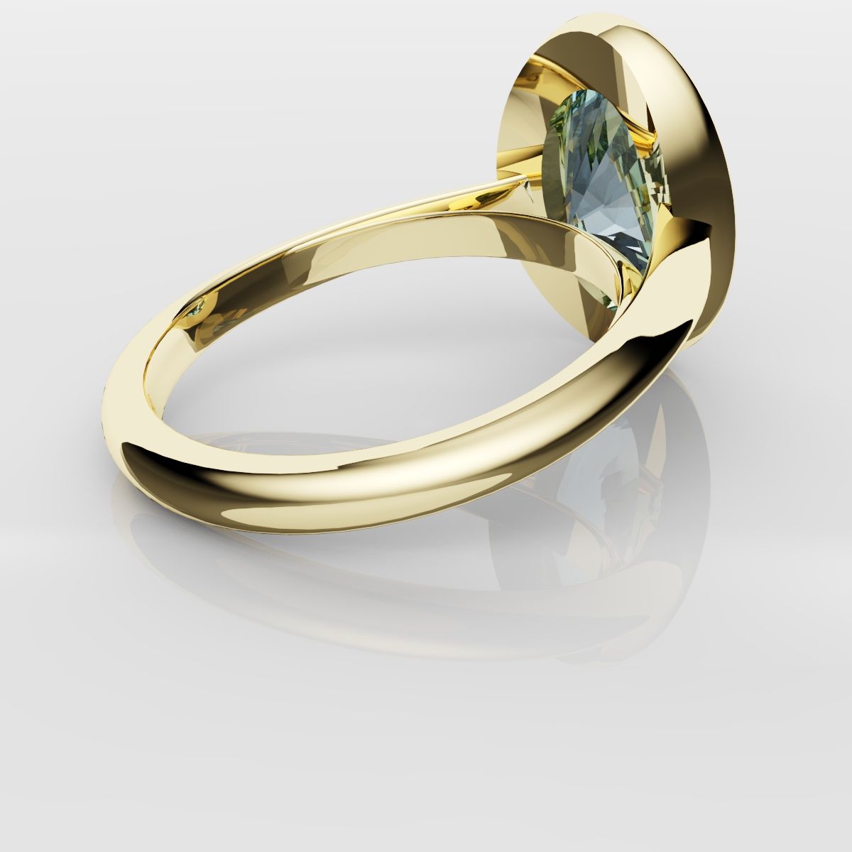 Unique Solitaire Aquamarine Engagement Ring