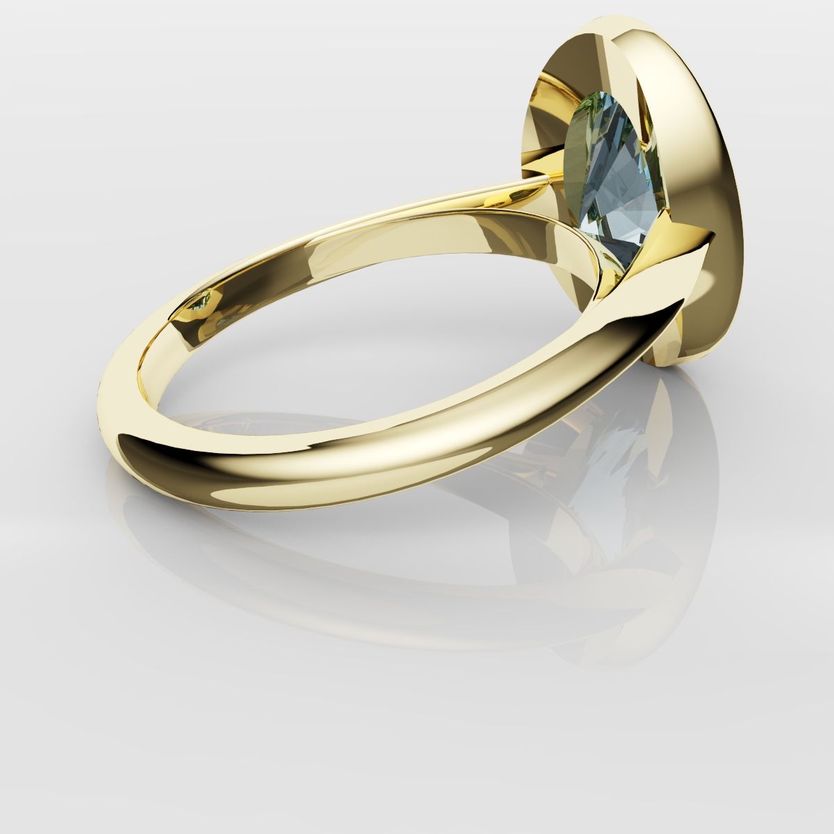 Unique Solitaire Aquamarine Engagement Ring