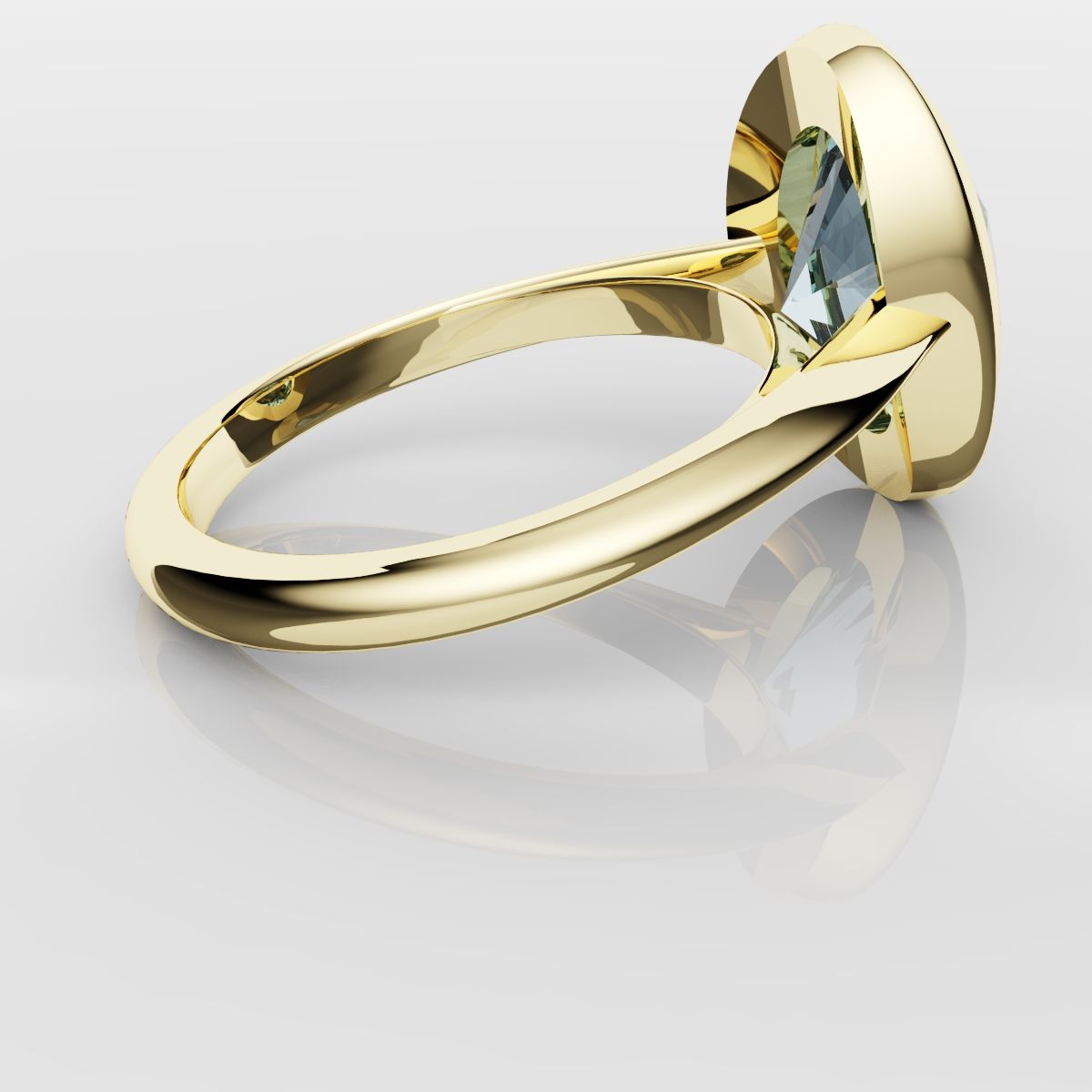 Unique Solitaire Aquamarine Engagement Ring