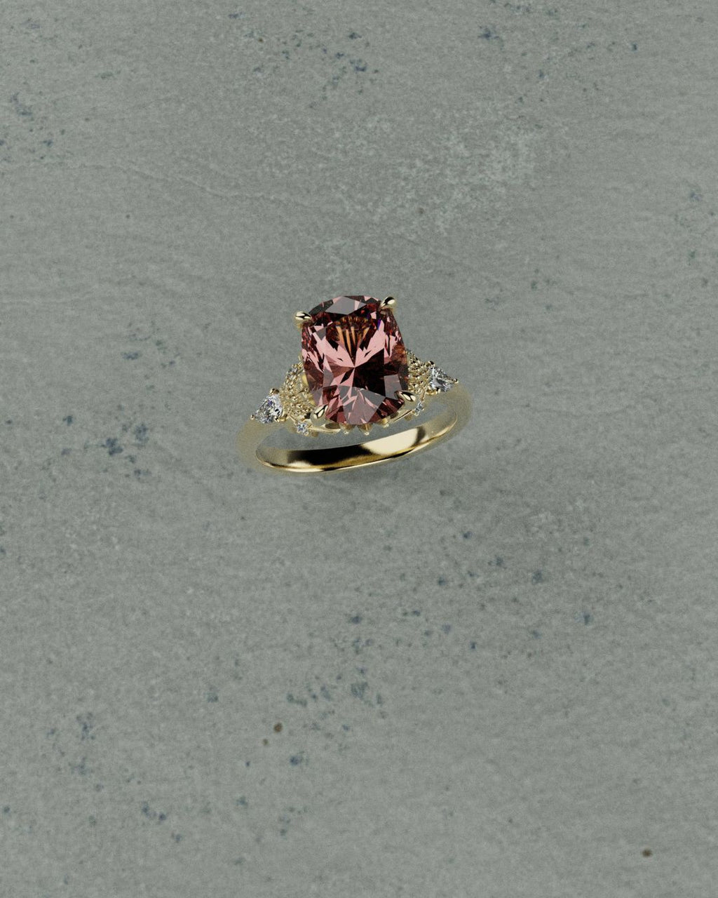 2.5ct Padparadscha Sapphire Engagement Ring with