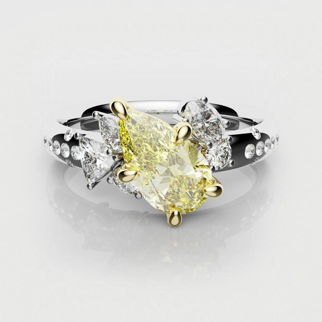 unique yellow diamond engagement ring