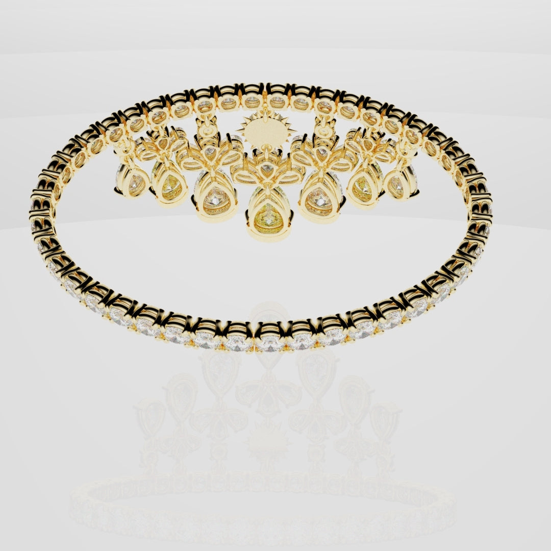 Bespoke High Jewellery Sun and Moon Bracelet - Yellow Gold