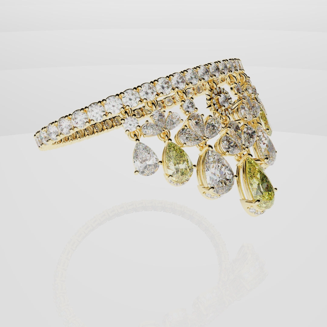 Bespoke High Jewellery Sun and Moon Bracelet - Yellow Gold