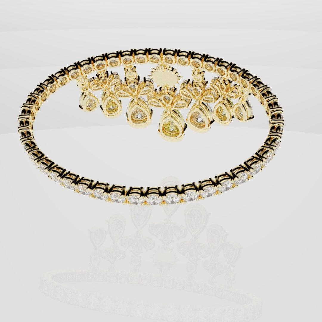 Bespoke High Jewellery Sun and Moon Bracelet - Yellow Gold
