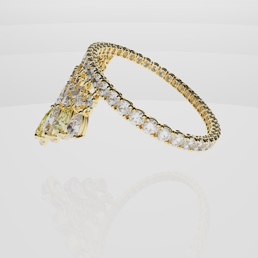 Bespoke High Jewellery Sun and Moon Bracelet - Yellow Gold