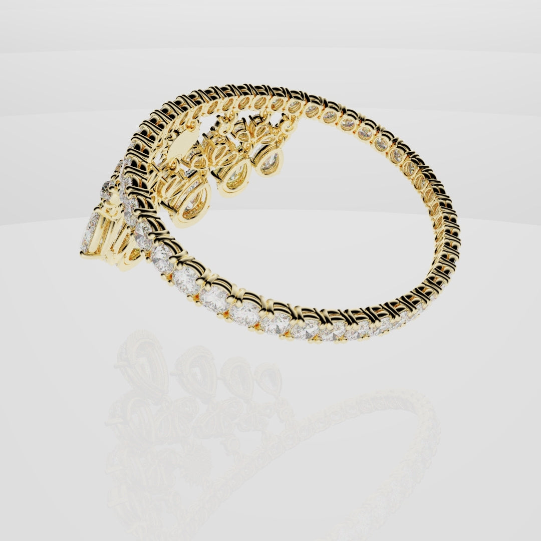 Bespoke High Jewellery Sun and Moon Bracelet - Yellow Gold