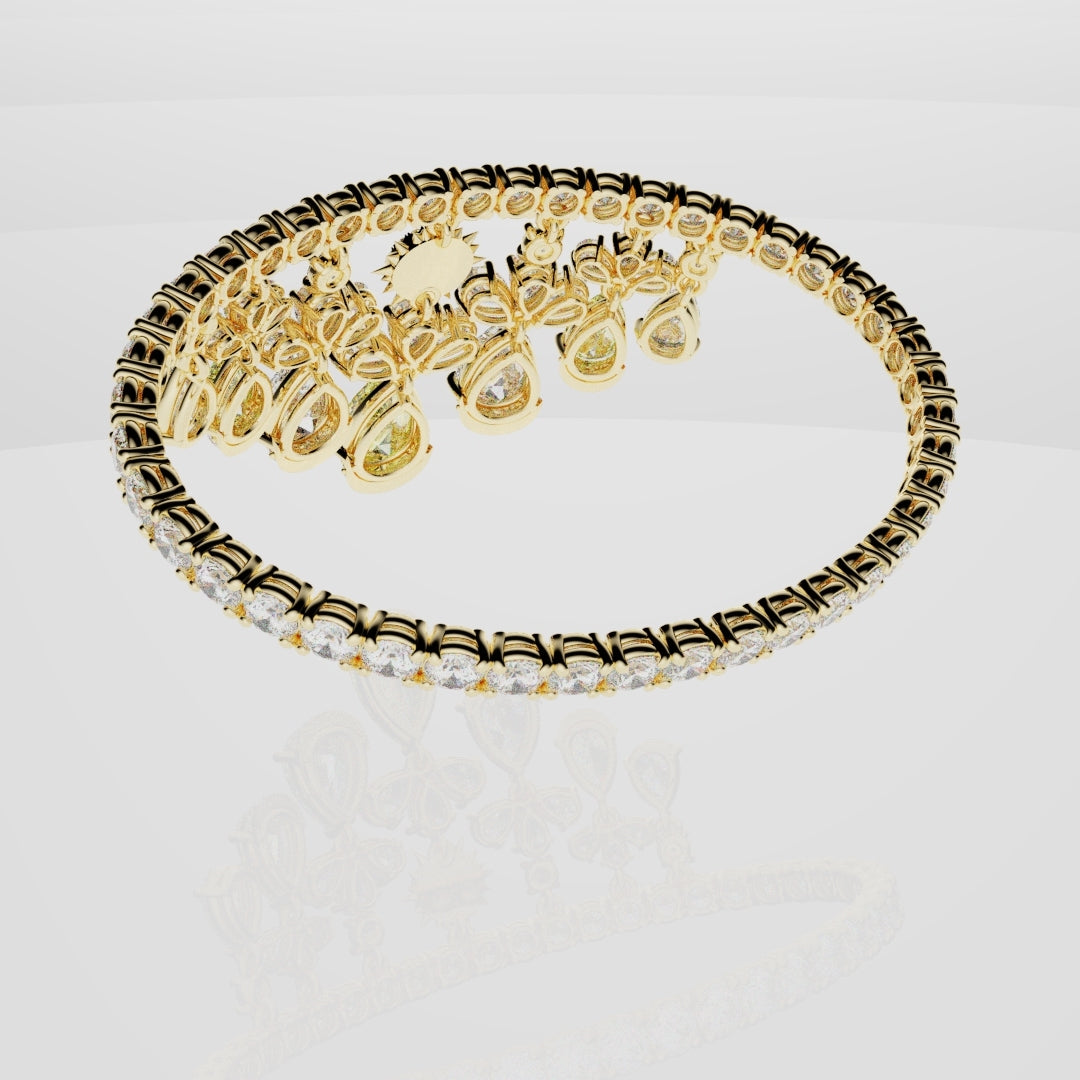 Bespoke High Jewellery Sun and Moon Bracelet - Yellow Gold