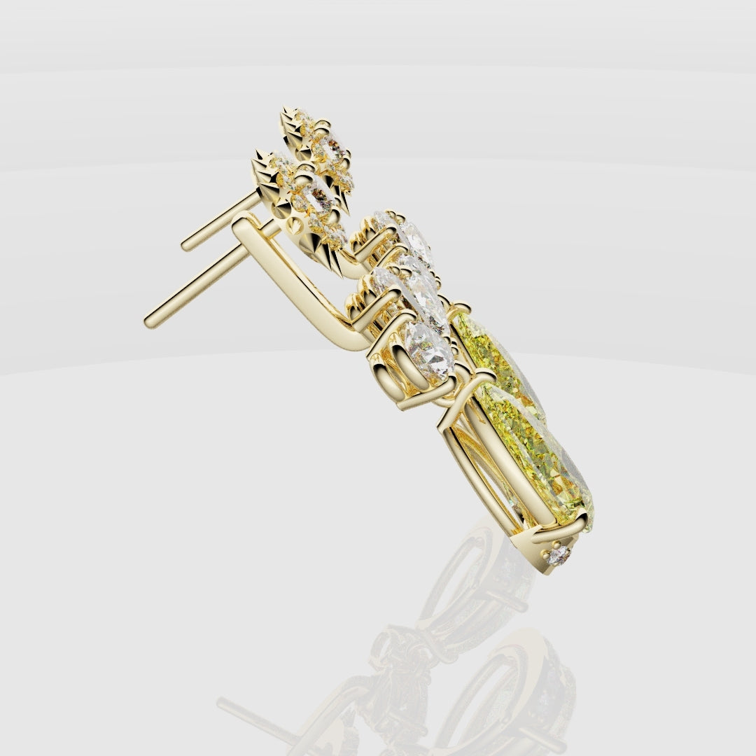 Bespoke High Jewellery Sun and Moon Earrings - Yellow Gold