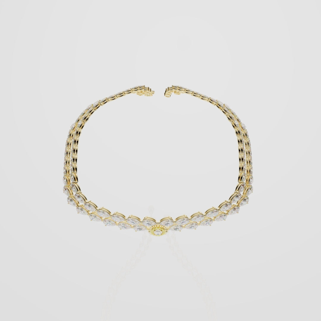 Bespoke High Jewellery Sun and Moon Necklace - Yellow Gold