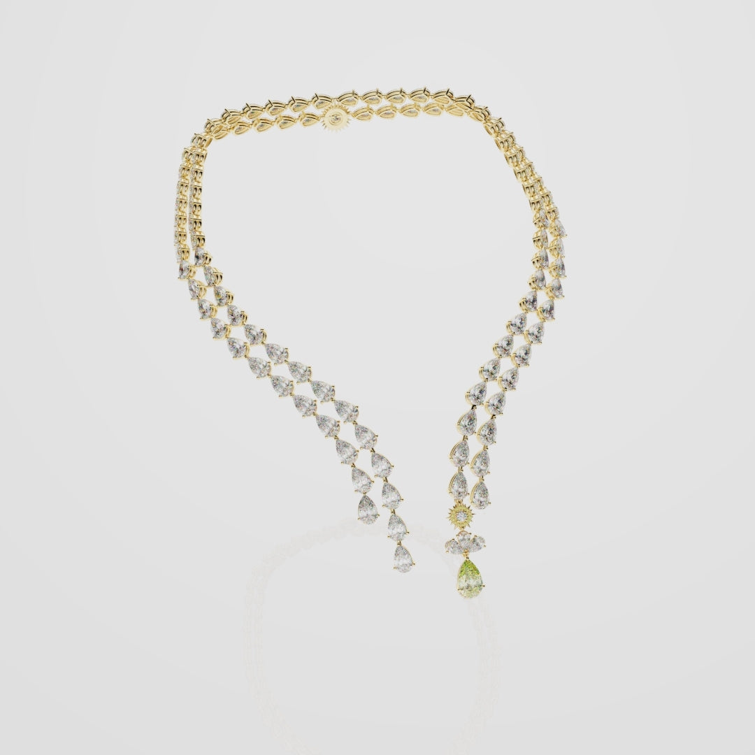 Bespoke High Jewellery Sun and Moon Necklace - Yellow Gold