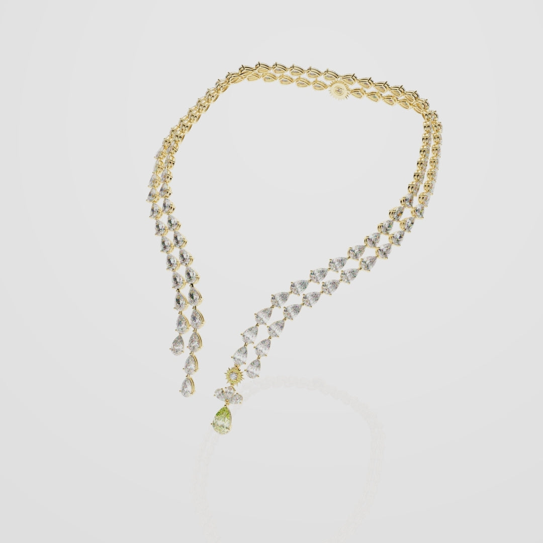 Bespoke High Jewellery Sun and Moon Necklace - Yellow Gold