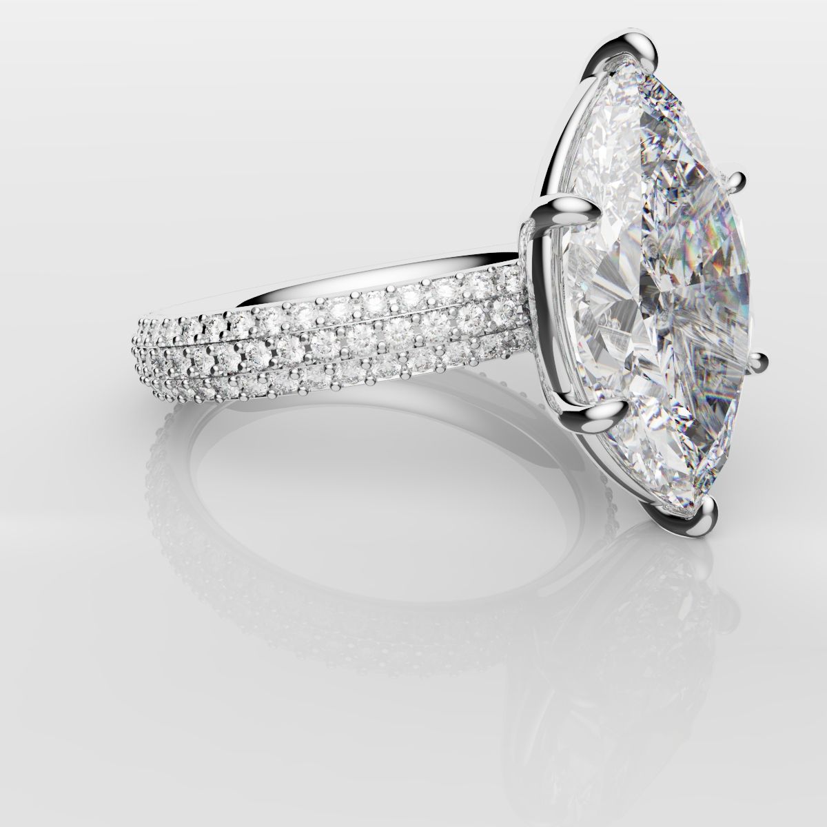 Marquise Diamond Engagement Ring