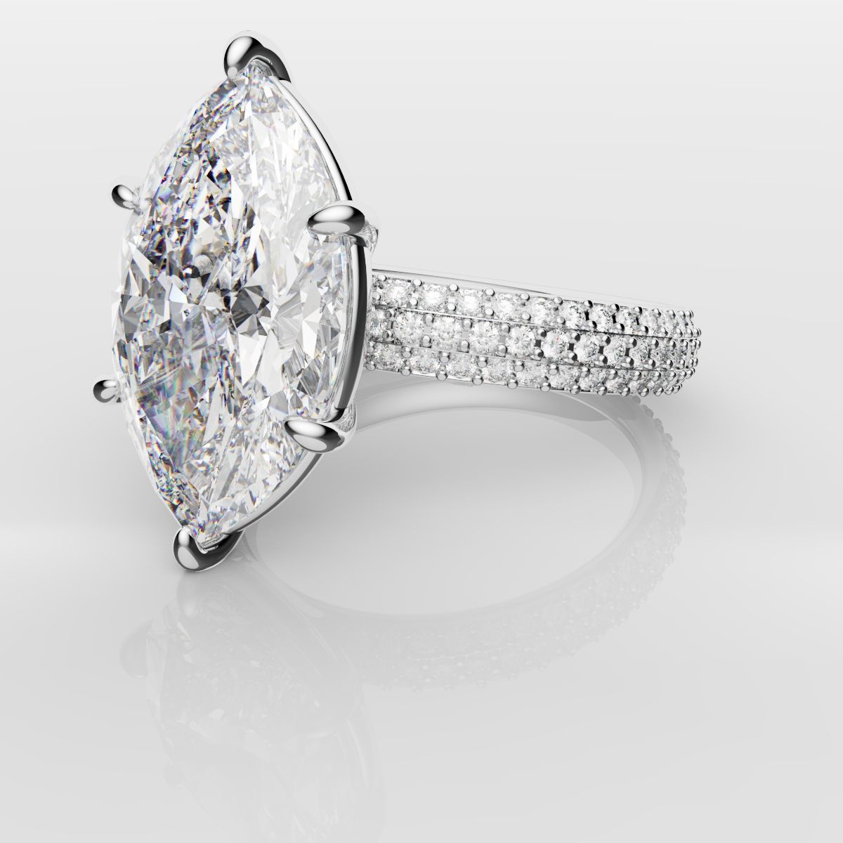 Marquise Diamond Engagement Ring