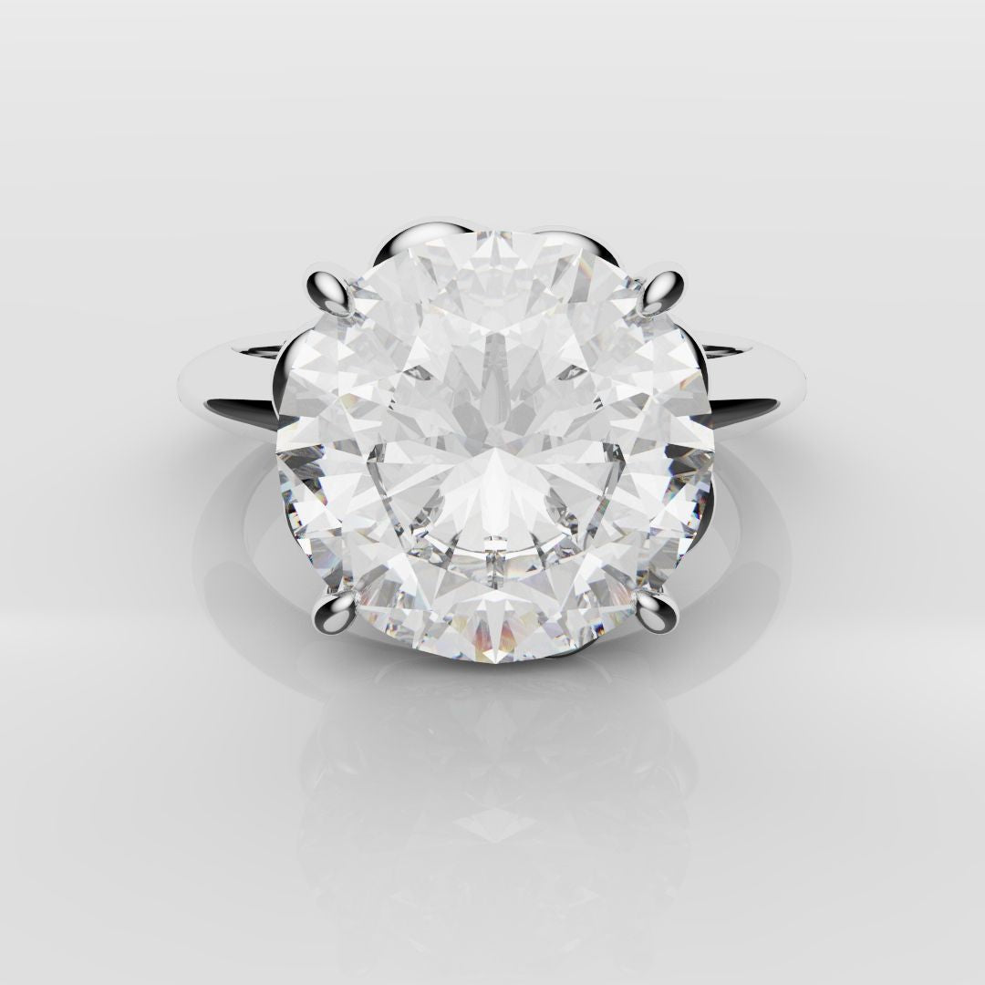 3ct Round Diamond Lovers Knot Solitaire Engagement Ring