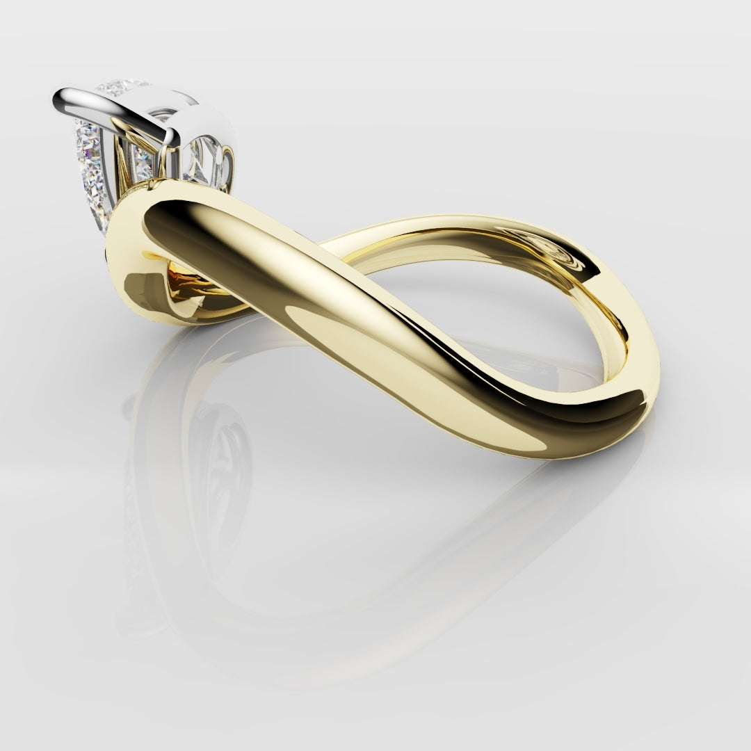 Unique 1.5ct Pear Solitaire Engagement Ring