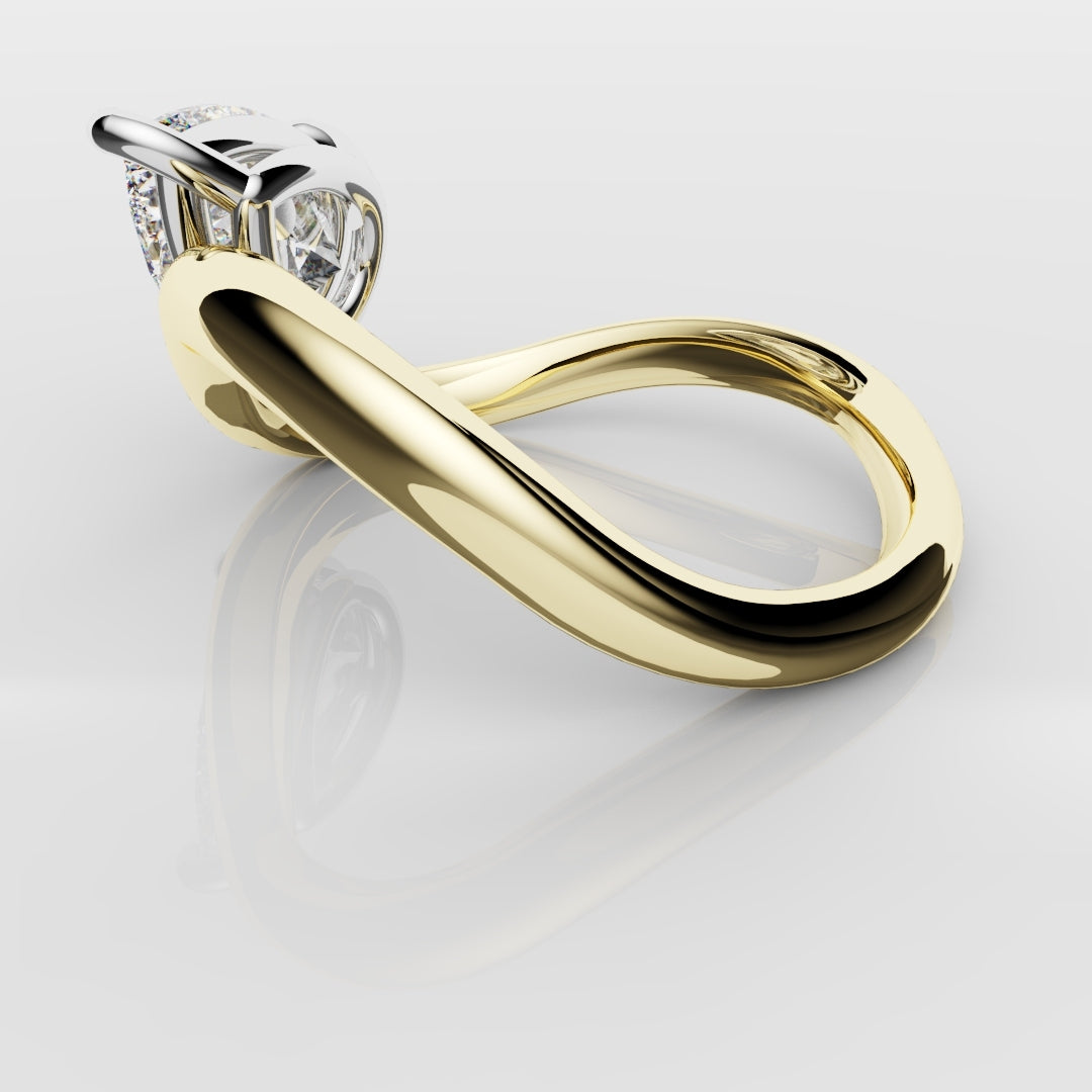 Unique 1.5ct Pear Solitaire Engagement Ring