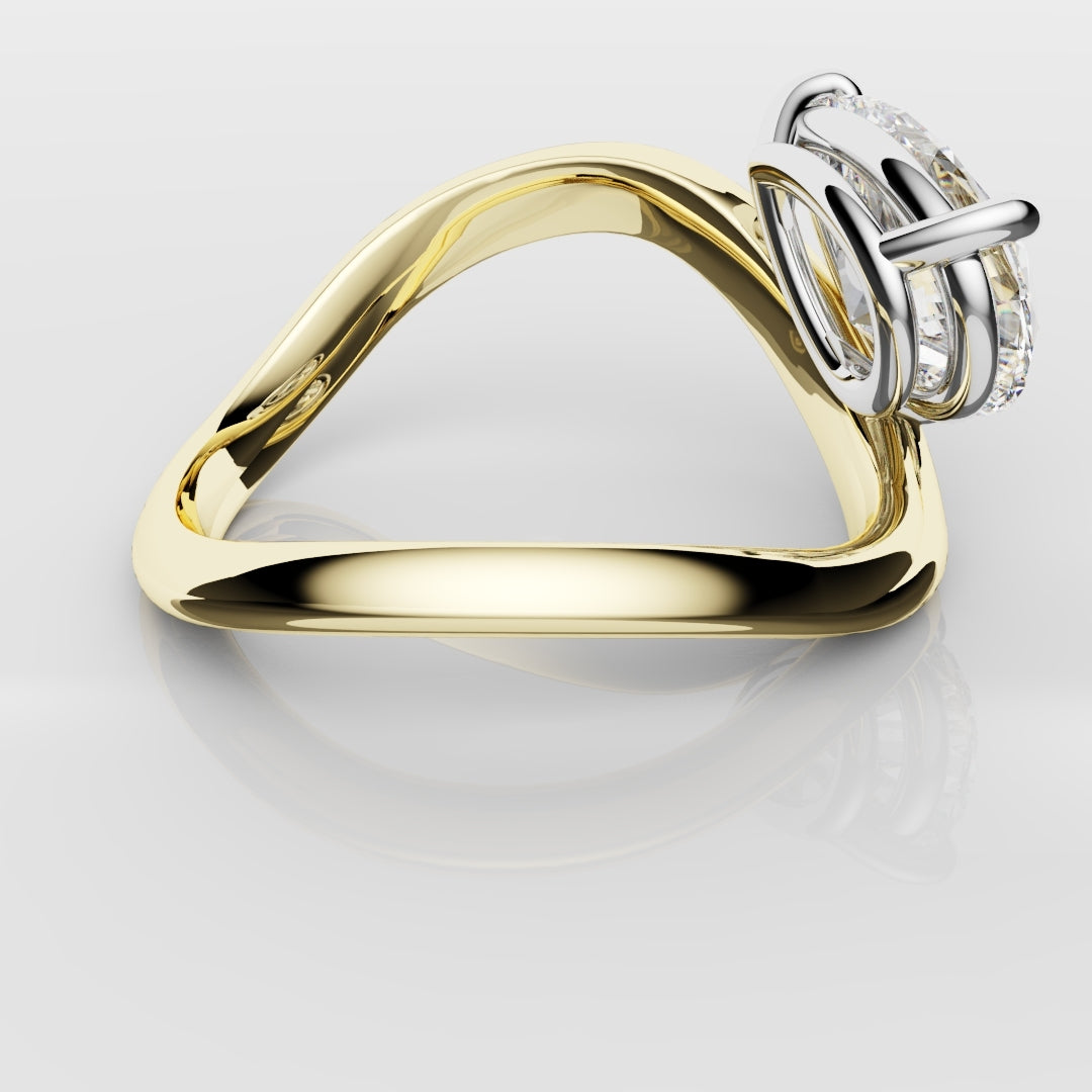 Unique 1.5ct Pear Solitaire Engagement Ring