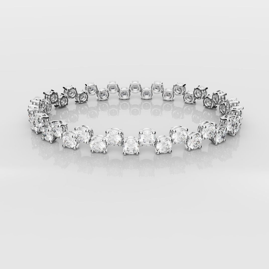 Bespoke Zig-Zag Tennis Bracelet - 0.30ct Each Diamond