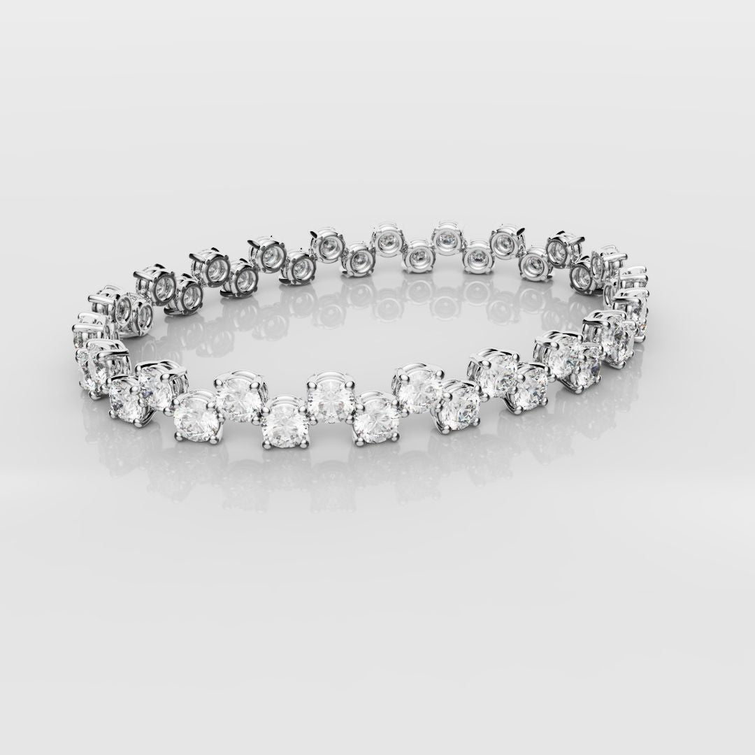 Bespoke Zig-Zag Tennis Bracelet - 0.30ct Each Diamond