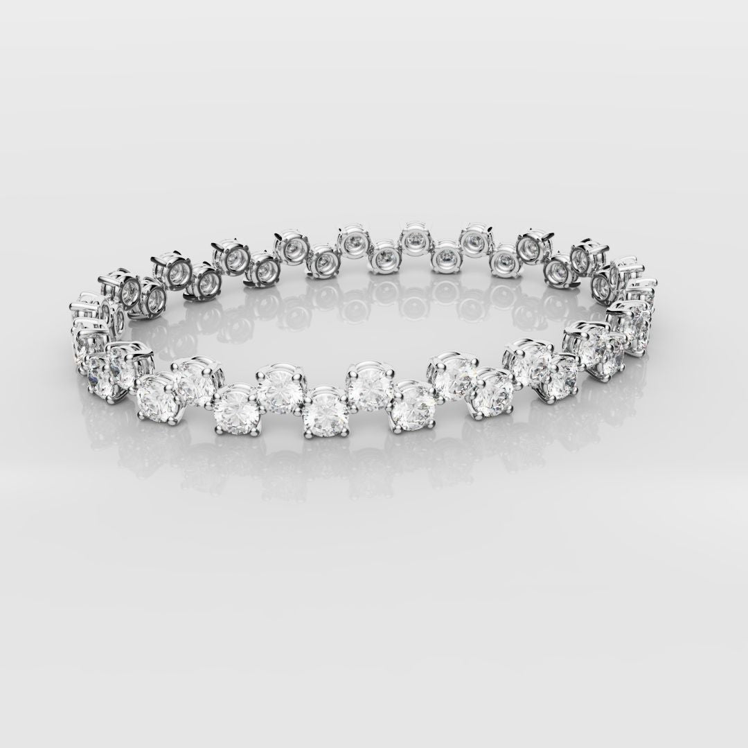 Bespoke Zig-Zag Tennis Bracelet - 0.30ct Each Diamond