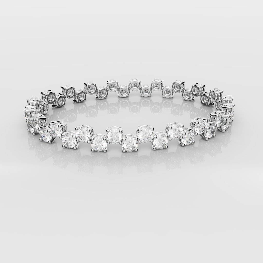 Bespoke Zig-Zag Tennis Bracelet - 0.30ct Each Diamond