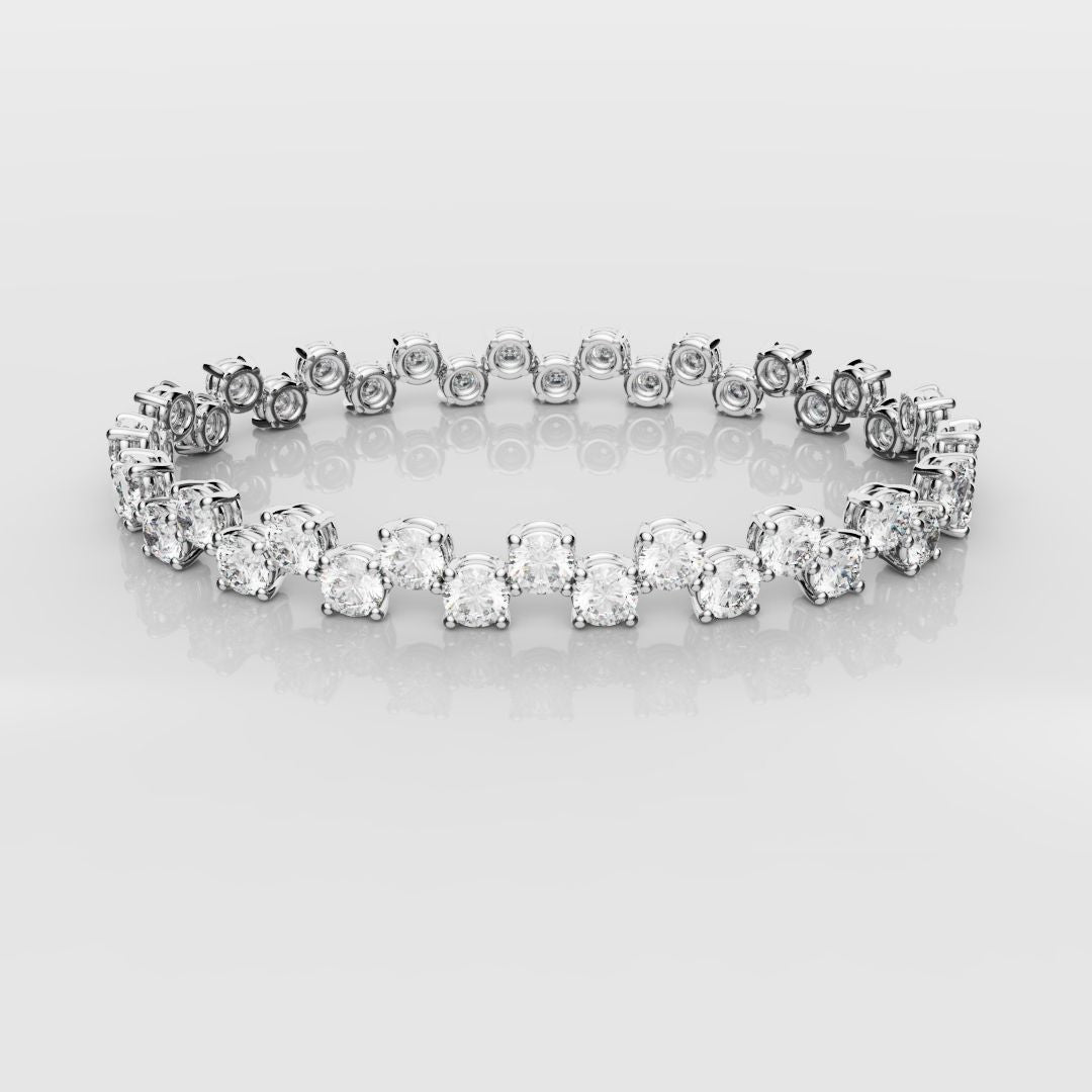 Bespoke Zig-Zag Tennis Bracelet - 0.30ct Each Diamond