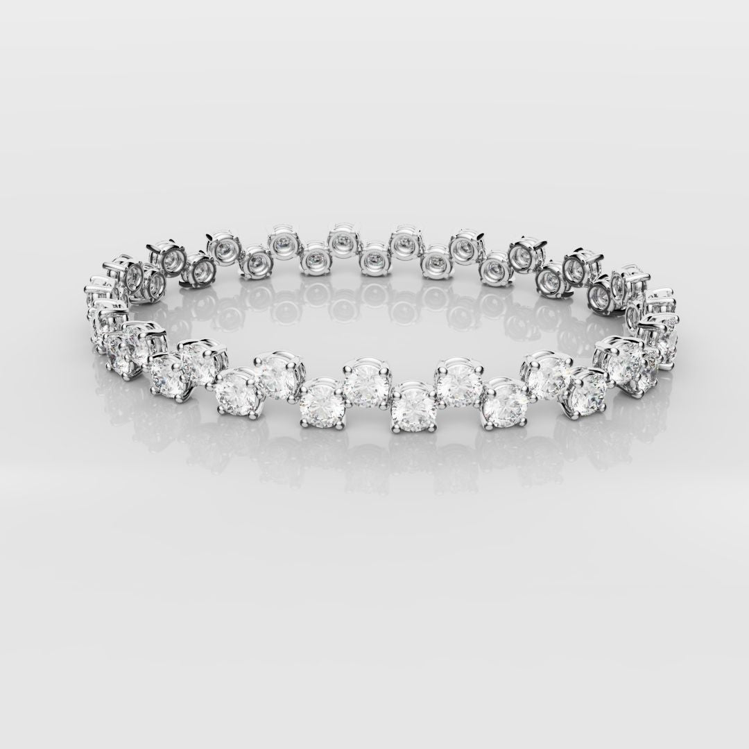 Bespoke Zig-Zag Tennis Bracelet - 0.30ct Each Diamond