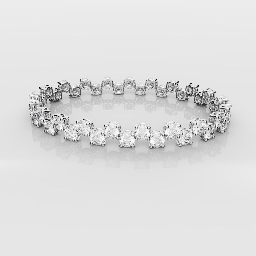 Bespoke Zig-Zag Tennis Bracelet - 0.30ct Each Diamond
