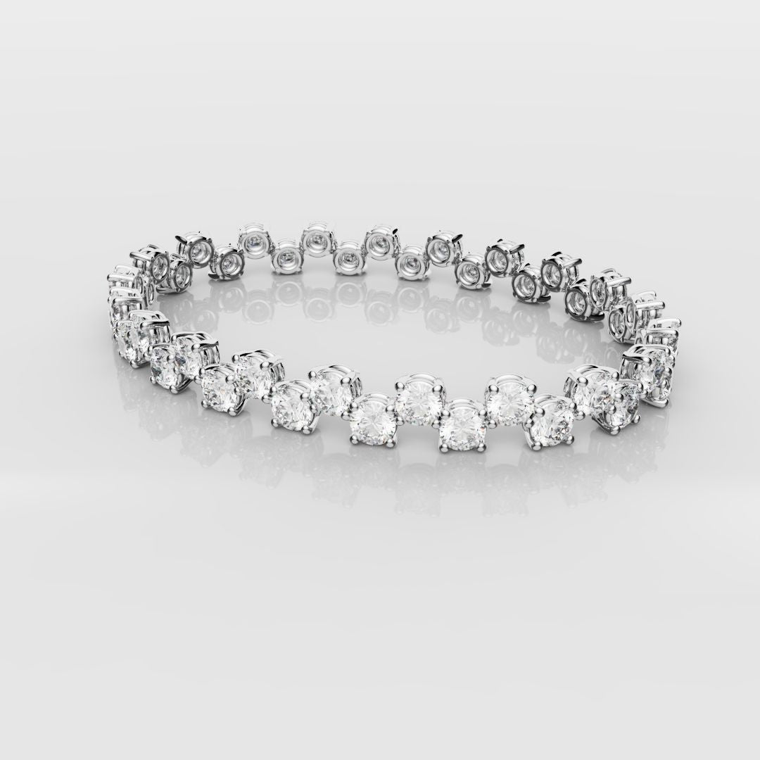 Bespoke Zig-Zag Tennis Bracelet - 0.30ct Each Diamond