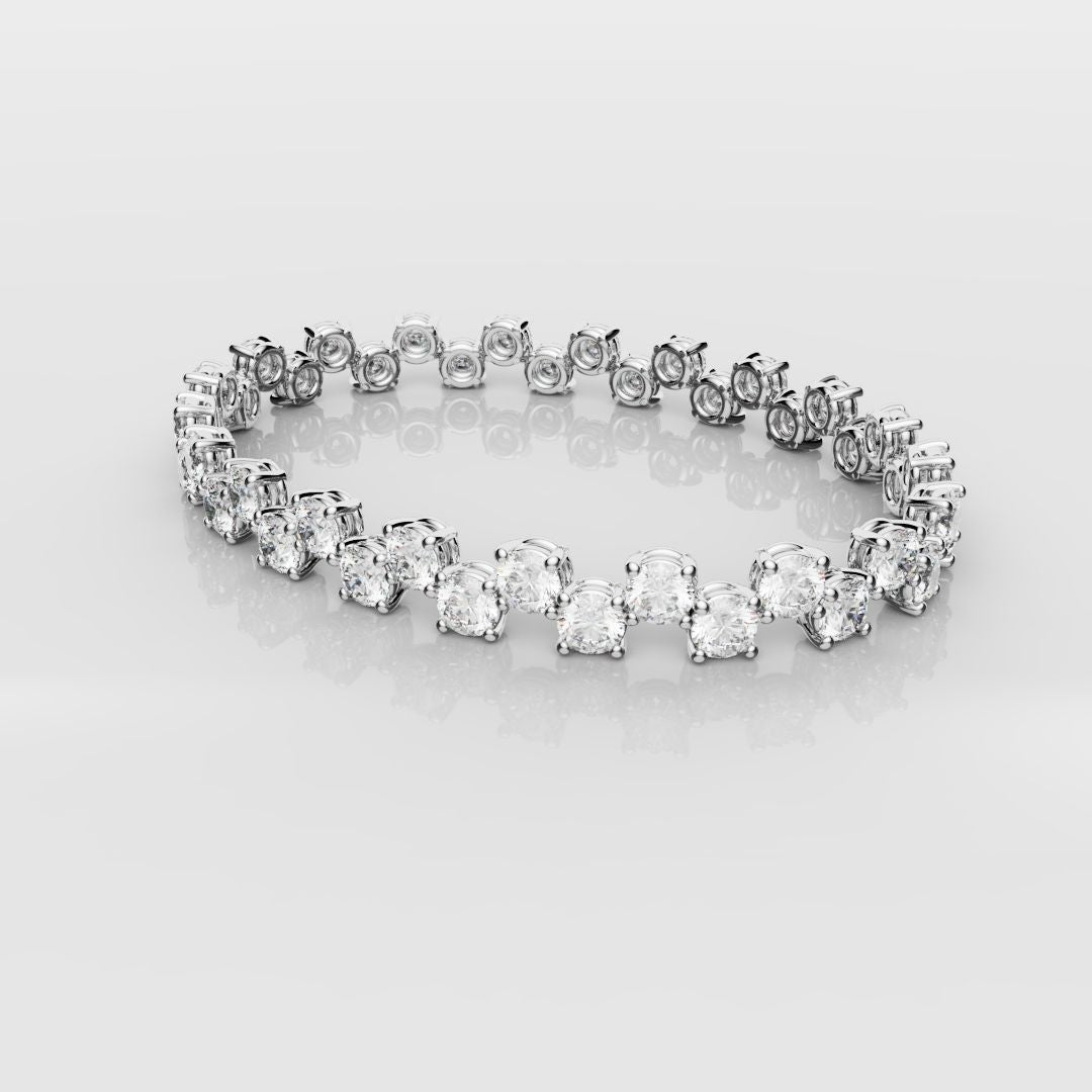 Bespoke Zig-Zag Tennis Bracelet - 0.30ct Each Diamond
