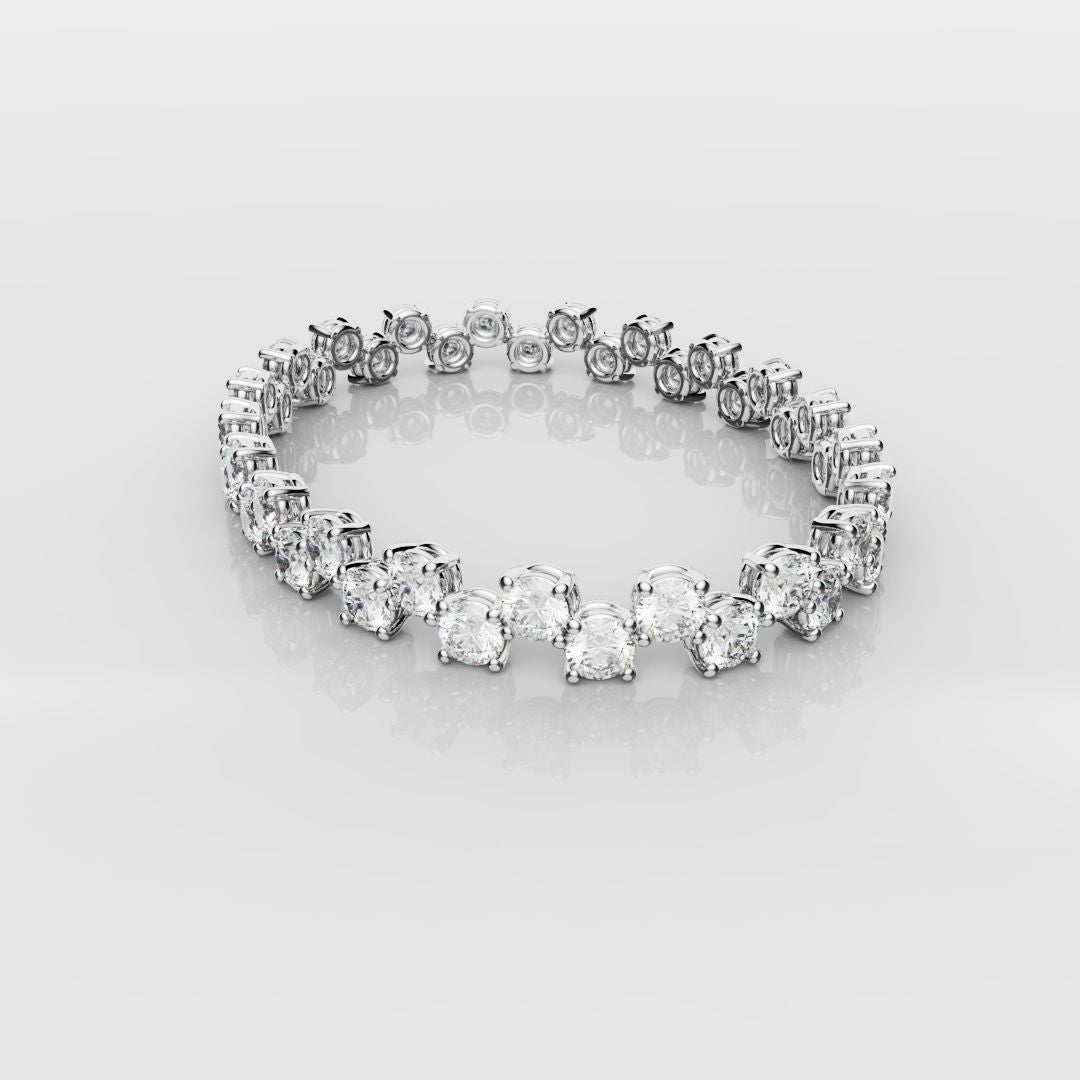 Bespoke Zig-Zag Tennis Bracelet - 0.30ct Each Diamond
