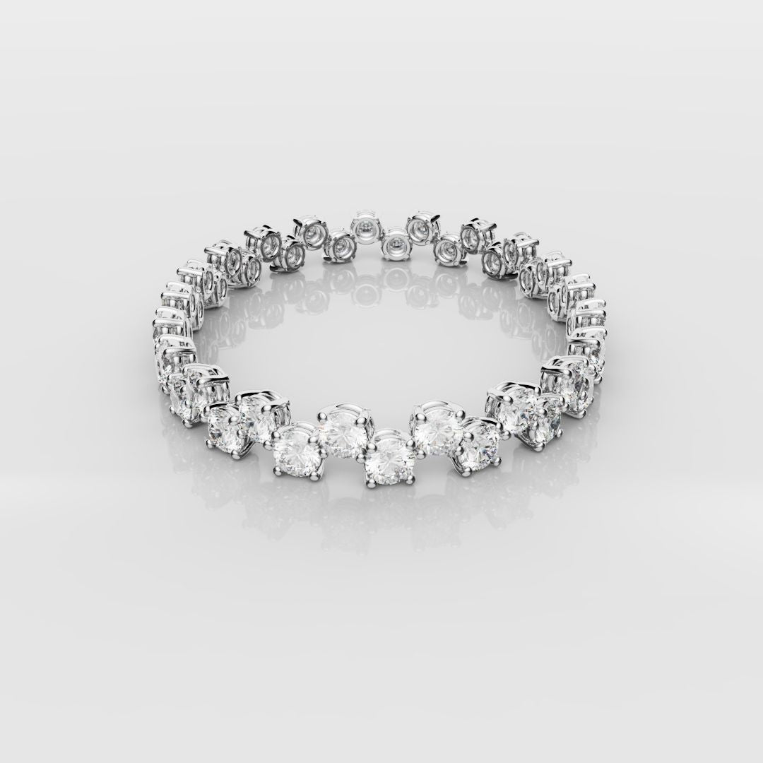 Bespoke Zig-Zag Tennis Bracelet - 0.30ct Each Diamond