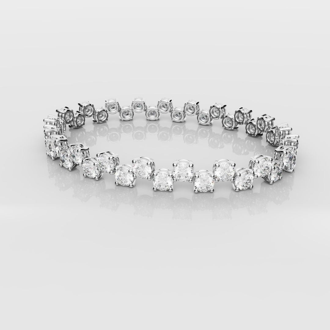 Bespoke Zig-Zag Tennis Bracelet - 0.30ct Each Diamond