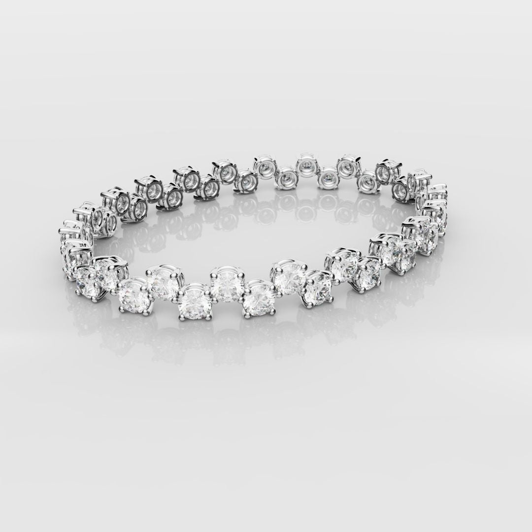 Bespoke Zig-Zag Tennis Bracelet - 0.30ct Each Diamond
