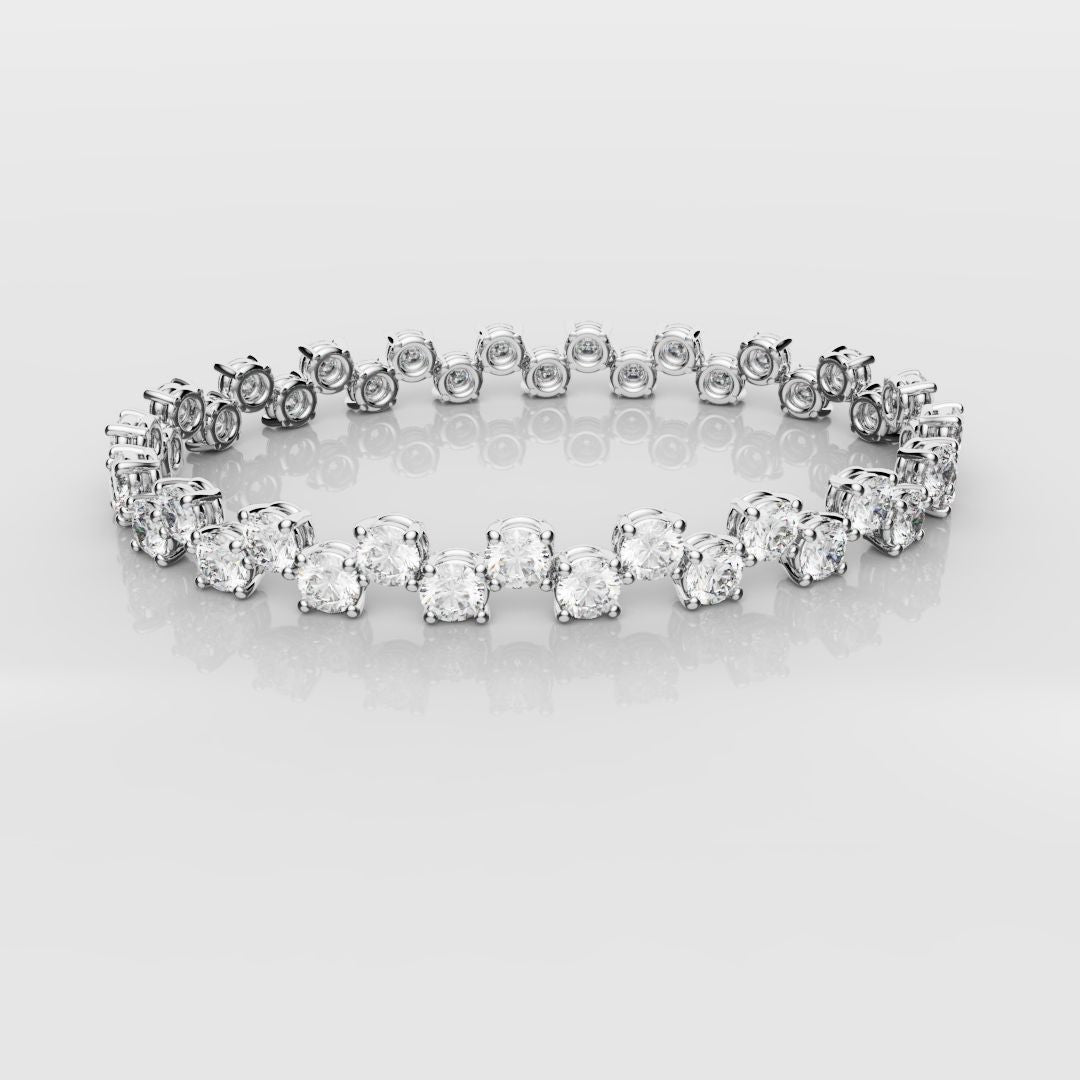 Bespoke Zig-Zag Tennis Bracelet - 0.30ct Each Diamond