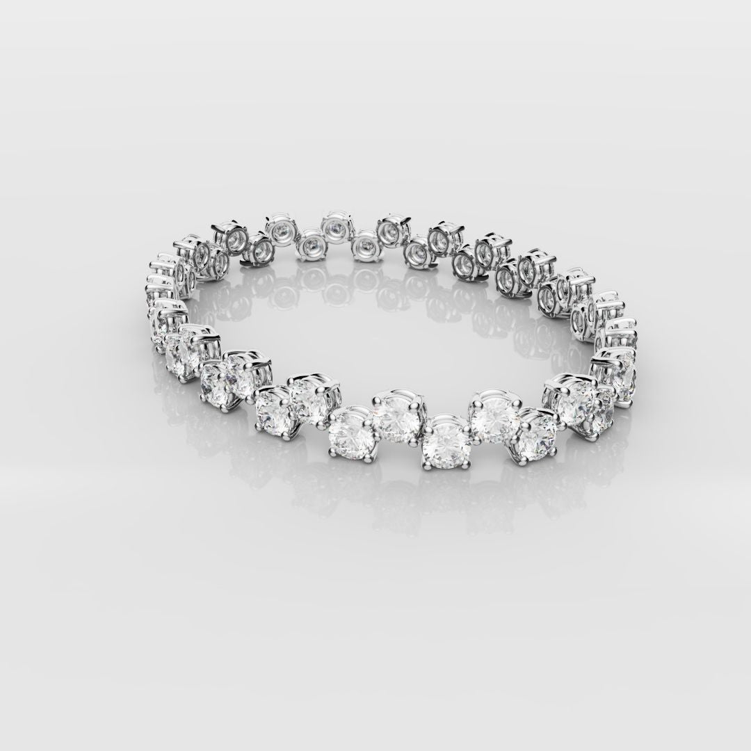 Bespoke Zig-Zag Tennis Bracelet - 0.30ct Each Diamond