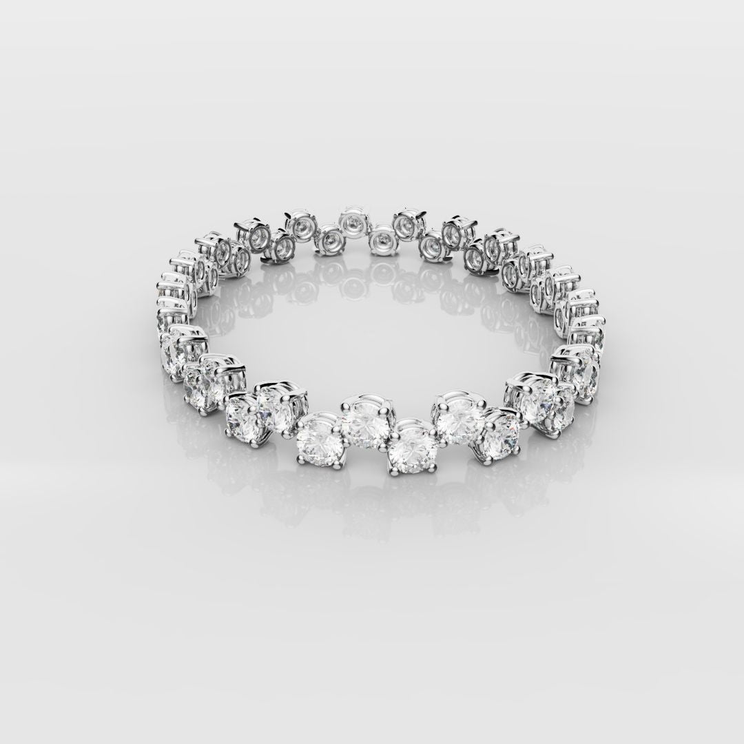 Bespoke Zig-Zag Tennis Bracelet - 0.30ct Each Diamond