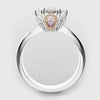 Round Brilliant Cut with Unique Pink Pear Diamond Hidden Halo