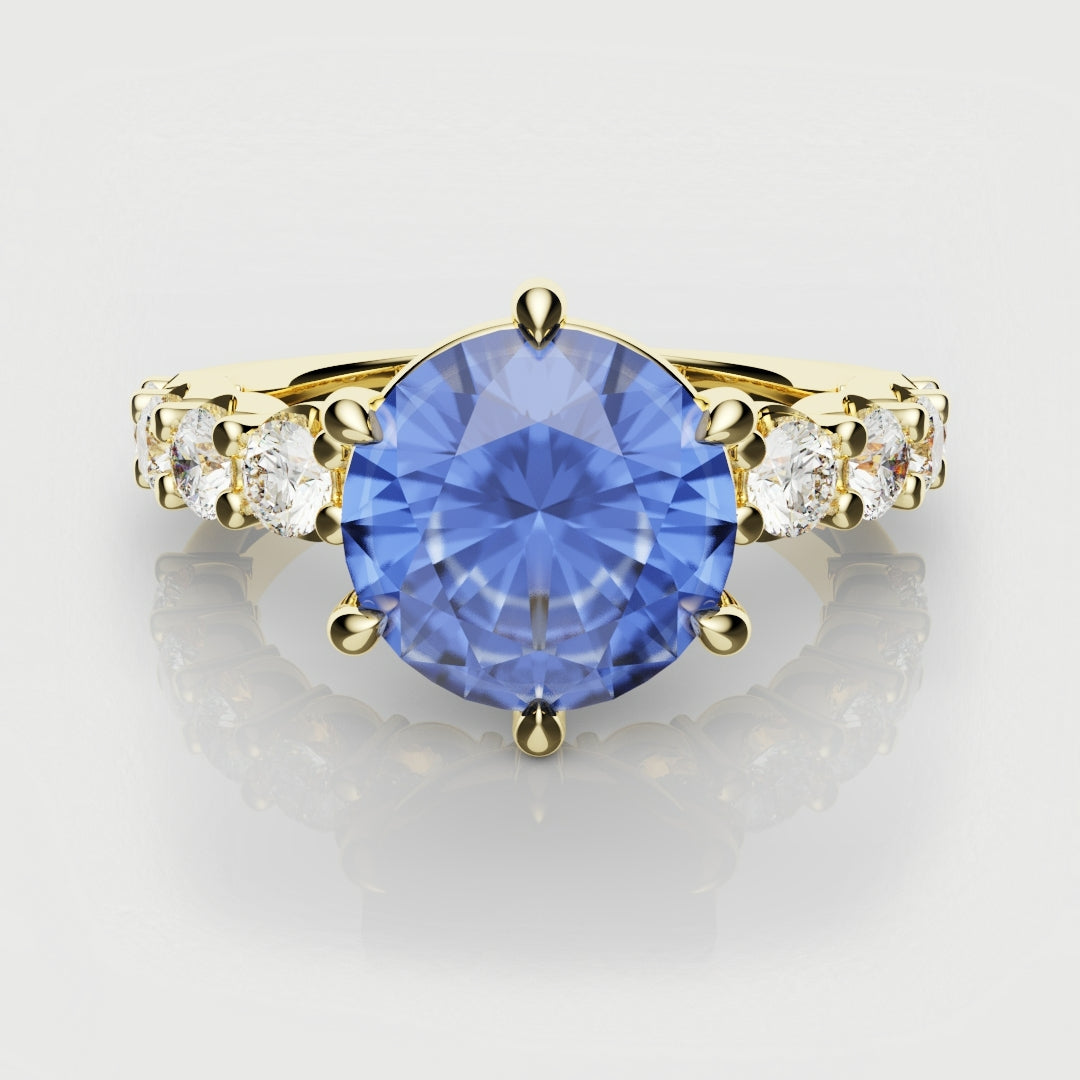 cornflower blue sapphire engagement ring