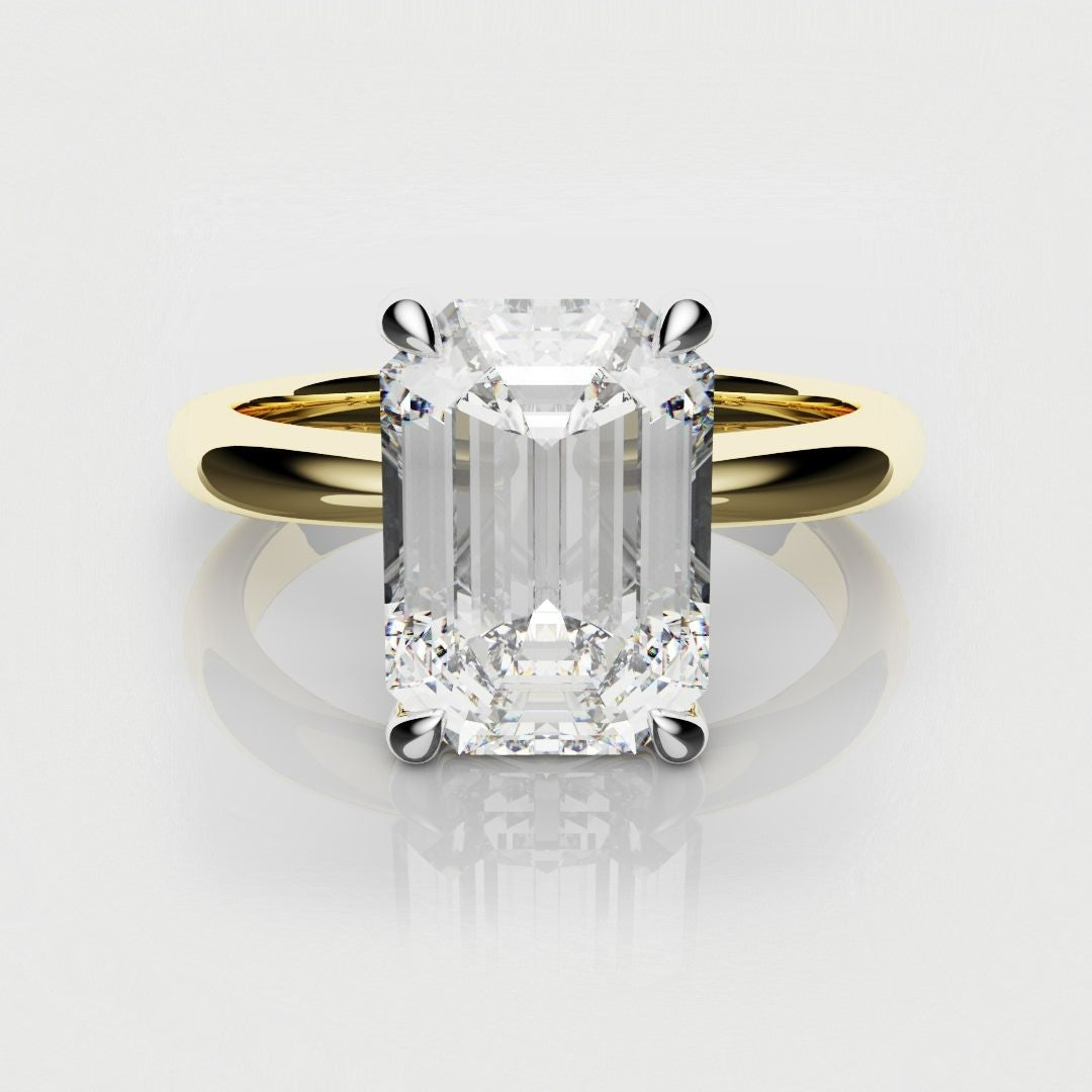 emerald cut solitaire engagement ring