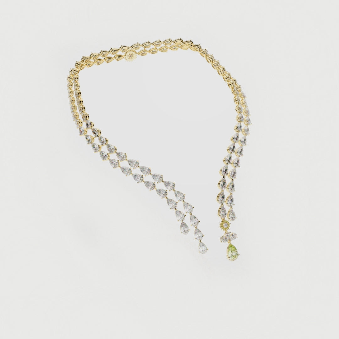 Bespoke High Jewellery Sun and Moon Necklace - Yellow Gold