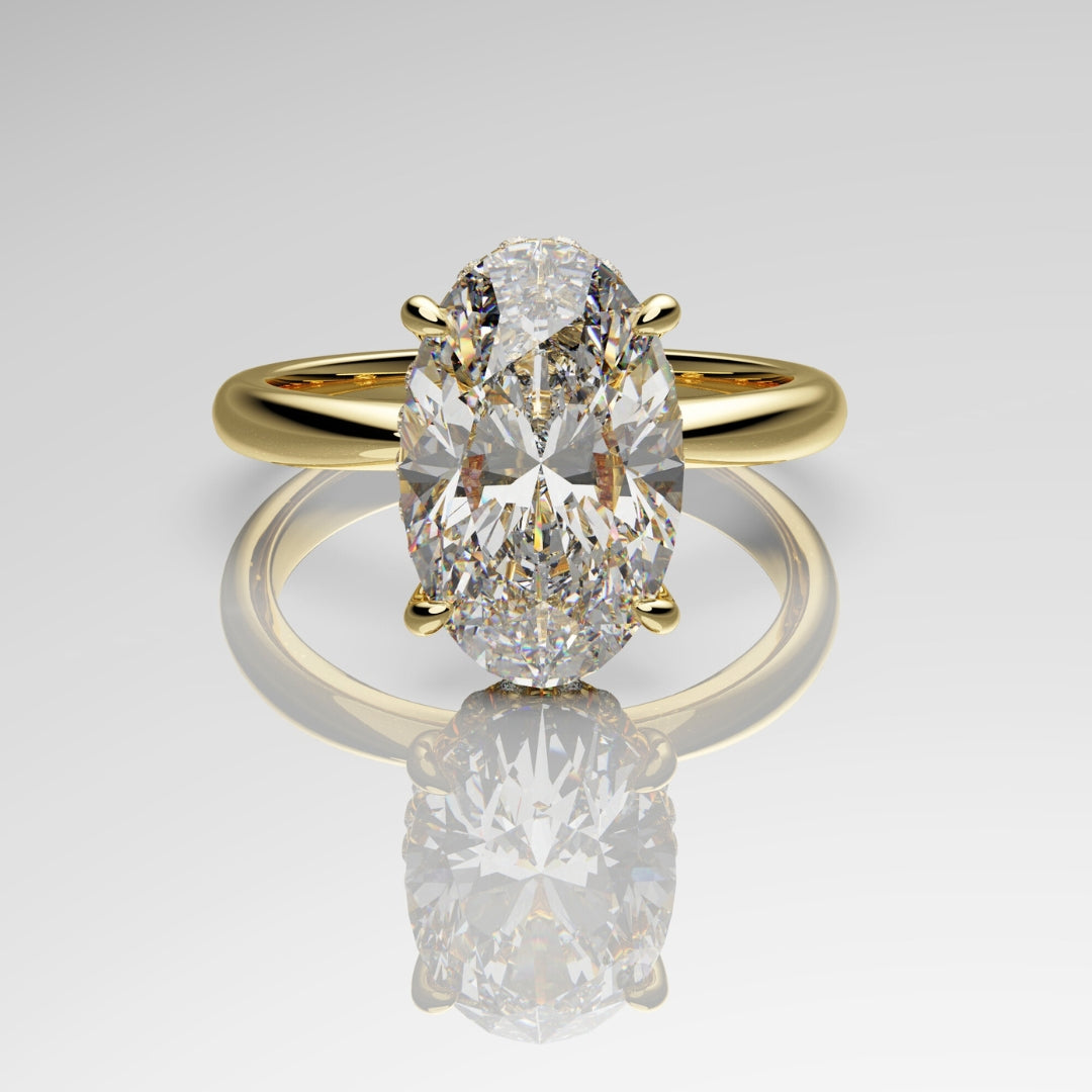 Bespoke Hidden Halo Engagement Ring