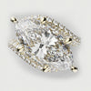 marquise four row pave engagement ring