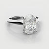 oval hidden halo diamond engagement ring